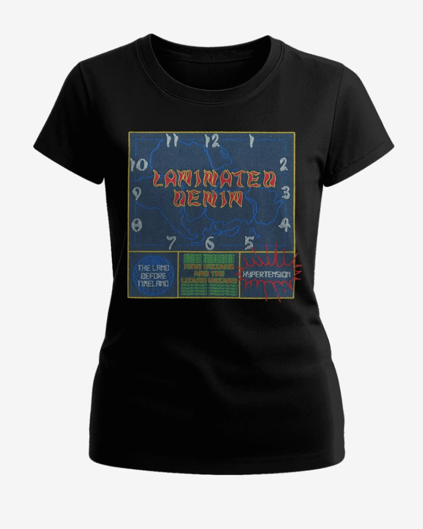 Polera de Mujer Negro de Laminated Denim