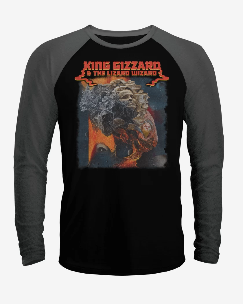 Polera Raglan Ice Death Planets Lungs Mushrooms and Lava