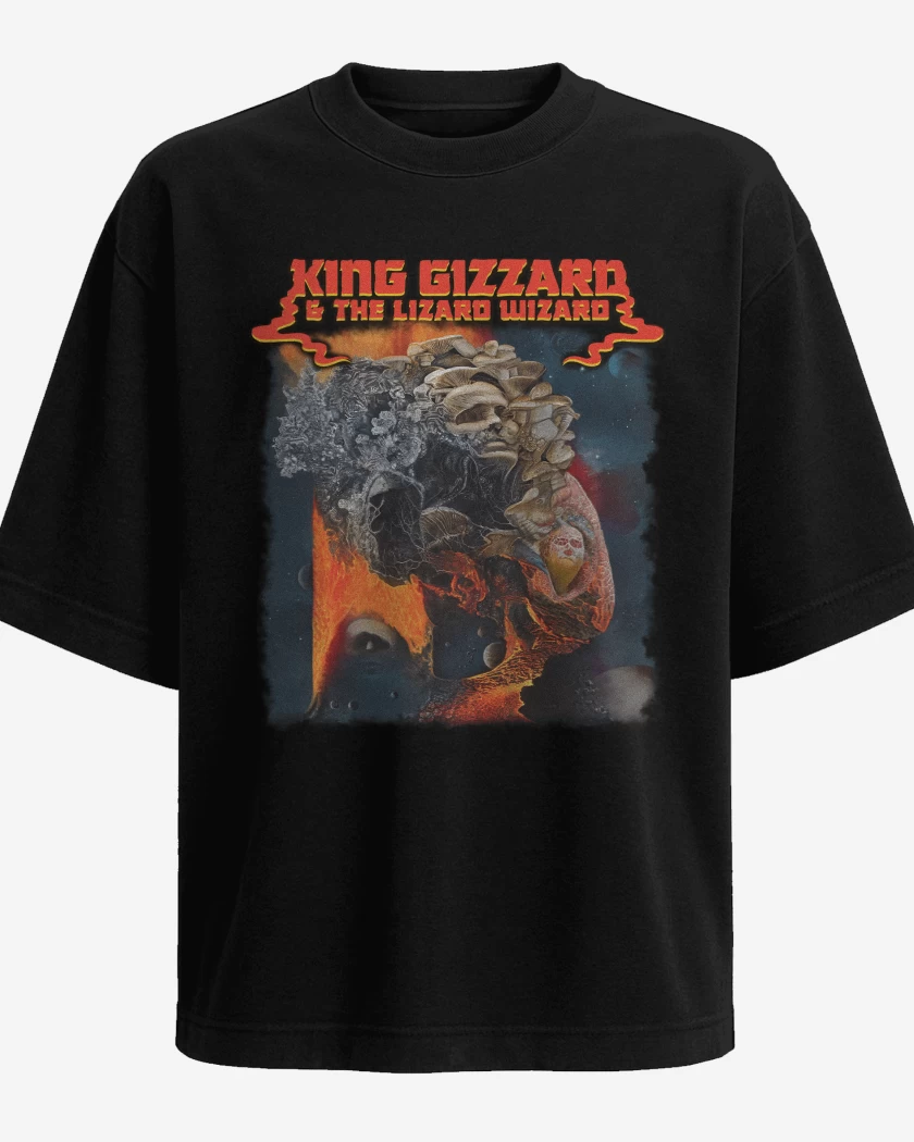 Polera Oversize Ice Death Planets Lungs Mushrooms and Lava