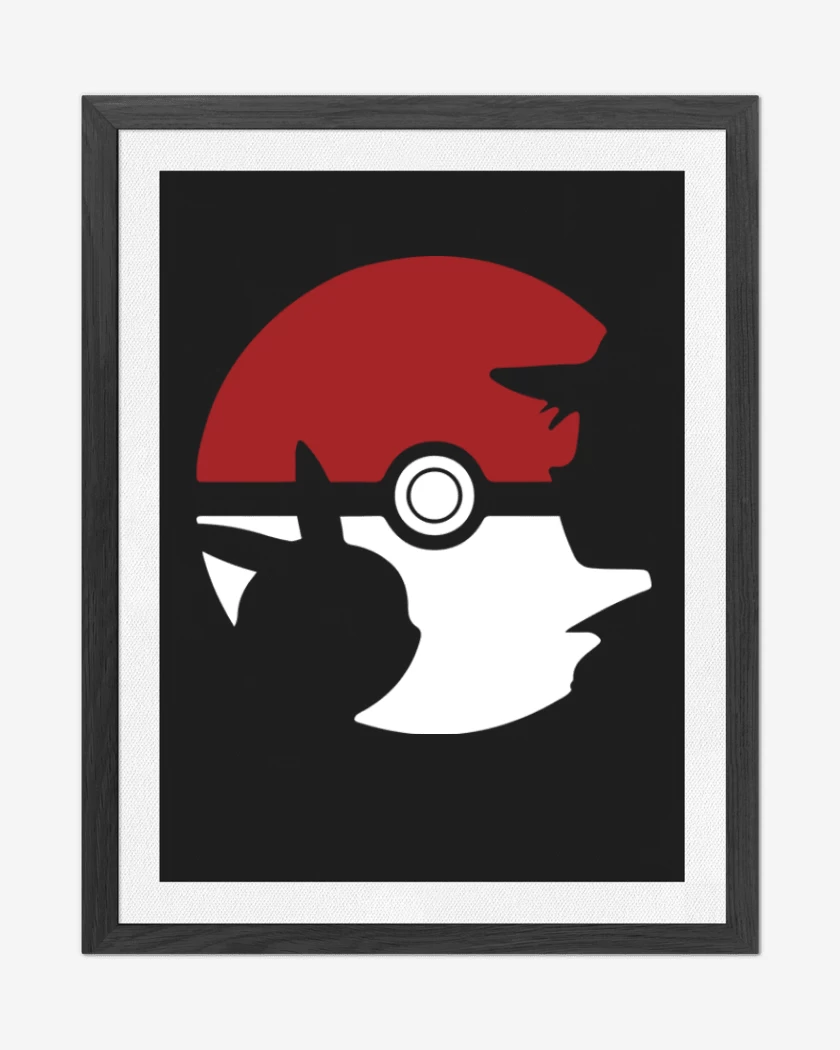 Cuadro decorativo Negro de Pokebola