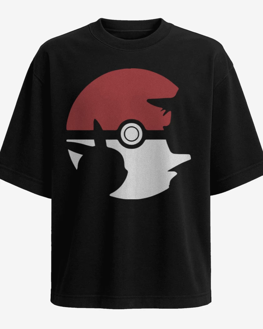 Polera Oversize Negro de Pokebola