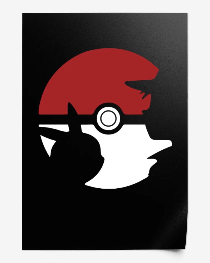 Print Negro de Pokebola