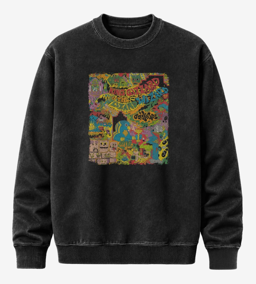 Poleron Polo Acid Wash Negro de Oddments