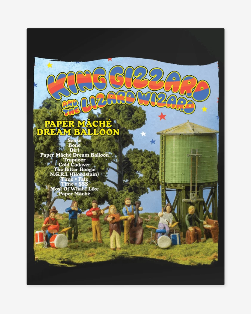 Print metalico Negro de Paper Mache Dream Balloon