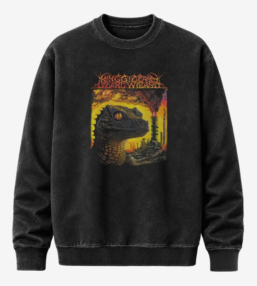 Poleron Polo Acid Wash Negro de PetroDragonic Apocalypse 