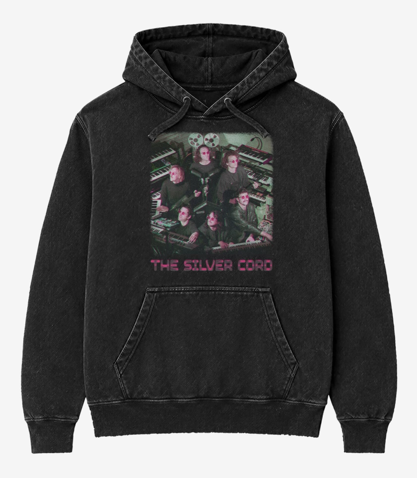 Poleron Canguro Acid Wash Negro de The Silver Cord