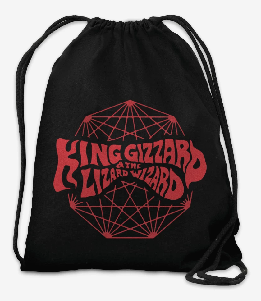 Mochila Negro de King Gizzard and the Lizard Wizard Logo