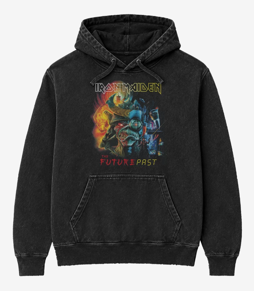 Poleron Canguro Acid Wash Negro de The Future Past 2023