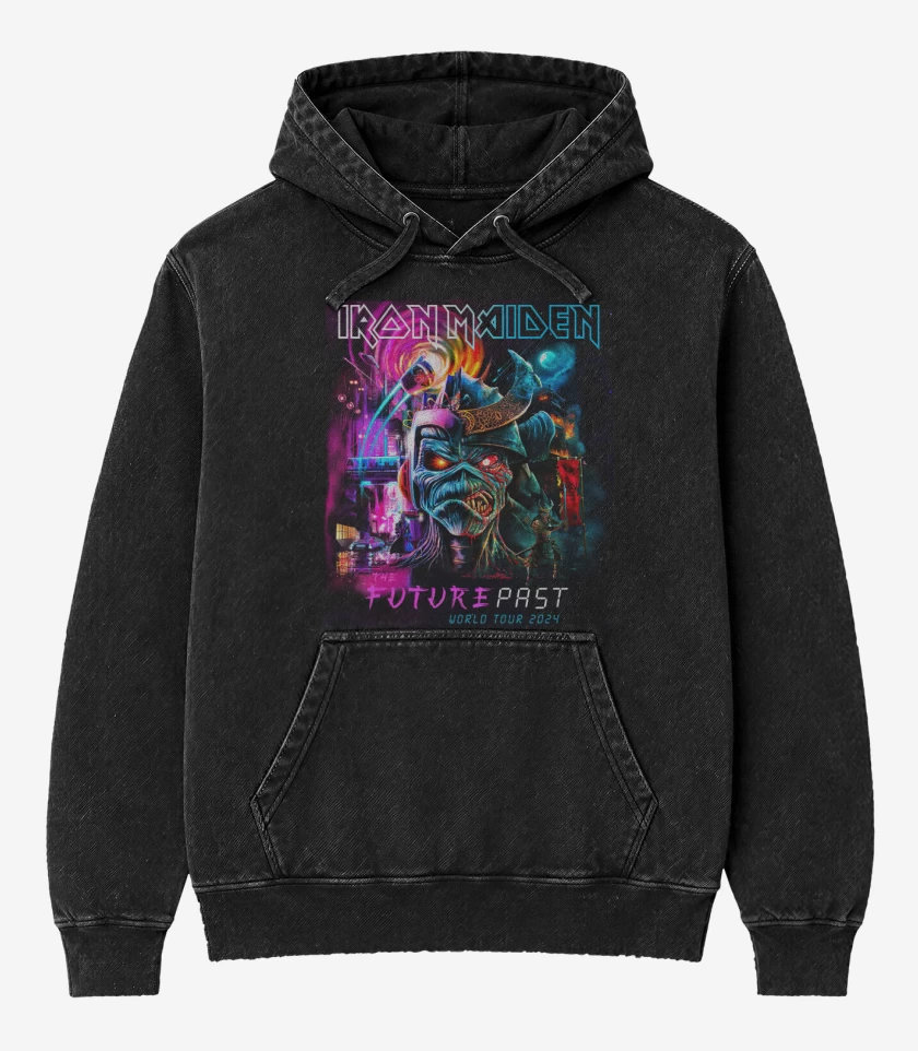 Poleron Canguro Acid Wash Negro de The Future Past Tour 2024