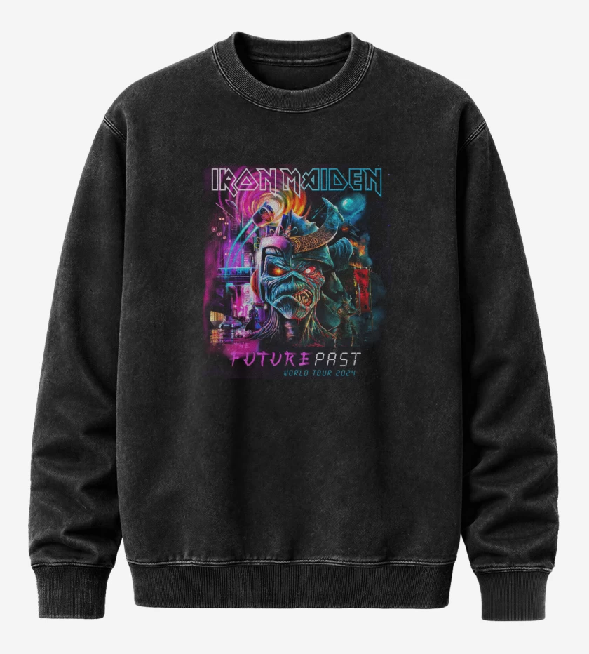 Poleron Polo Acid Wash Negro de The Future Past Tour 2024