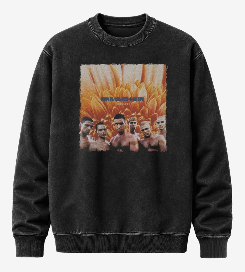 Poleron Polo Acid Wash Negro de Herzeleid