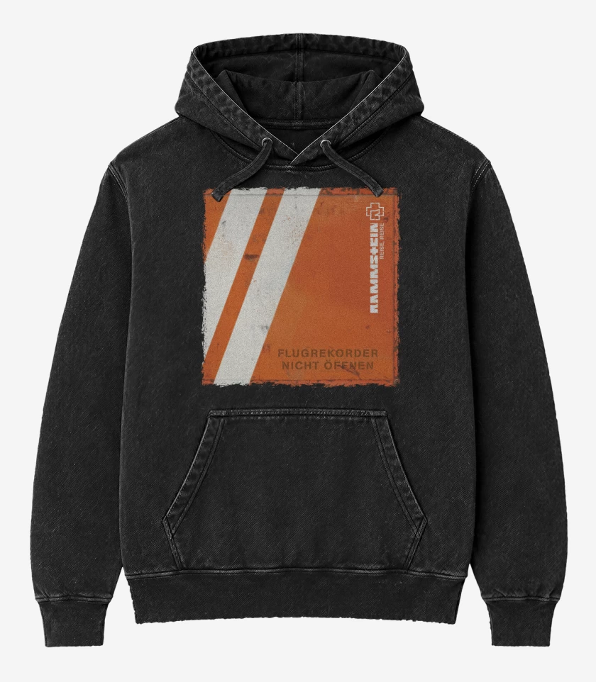 Poleron Canguro Acid Wash Negro de Reise Reise
