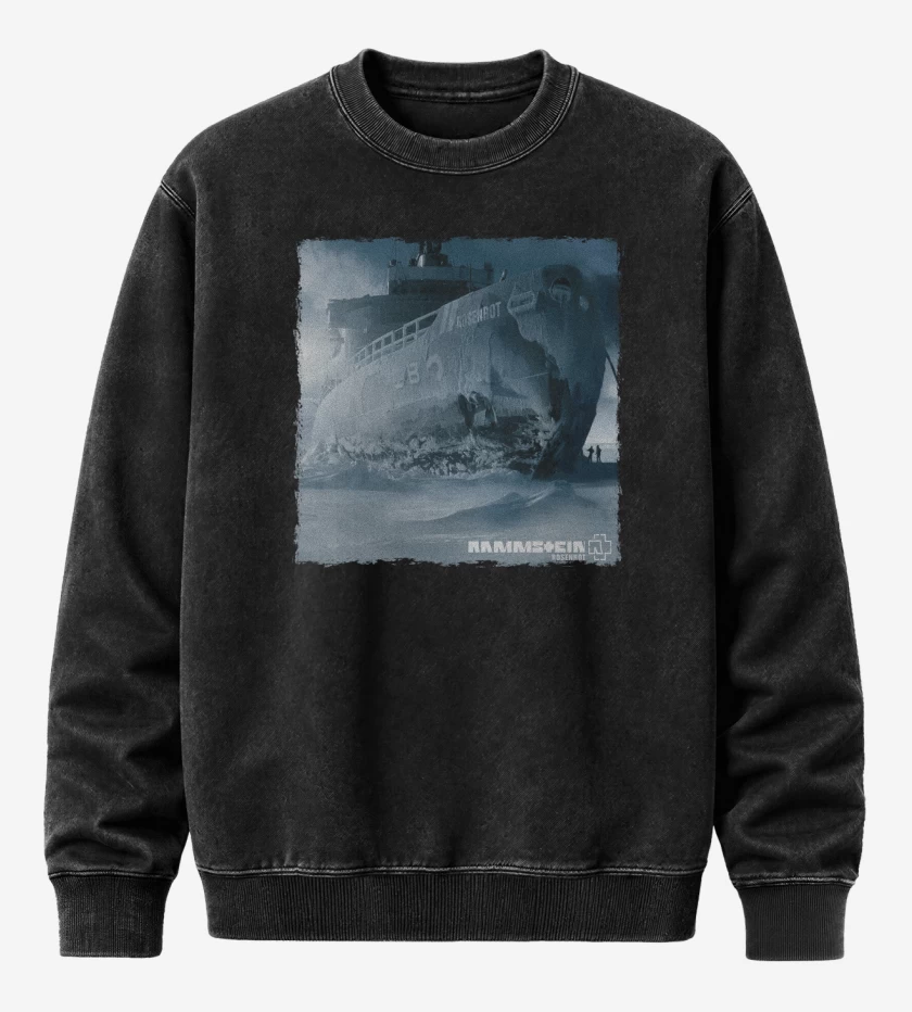 Poleron Polo Acid Wash Negro de Rosenrot