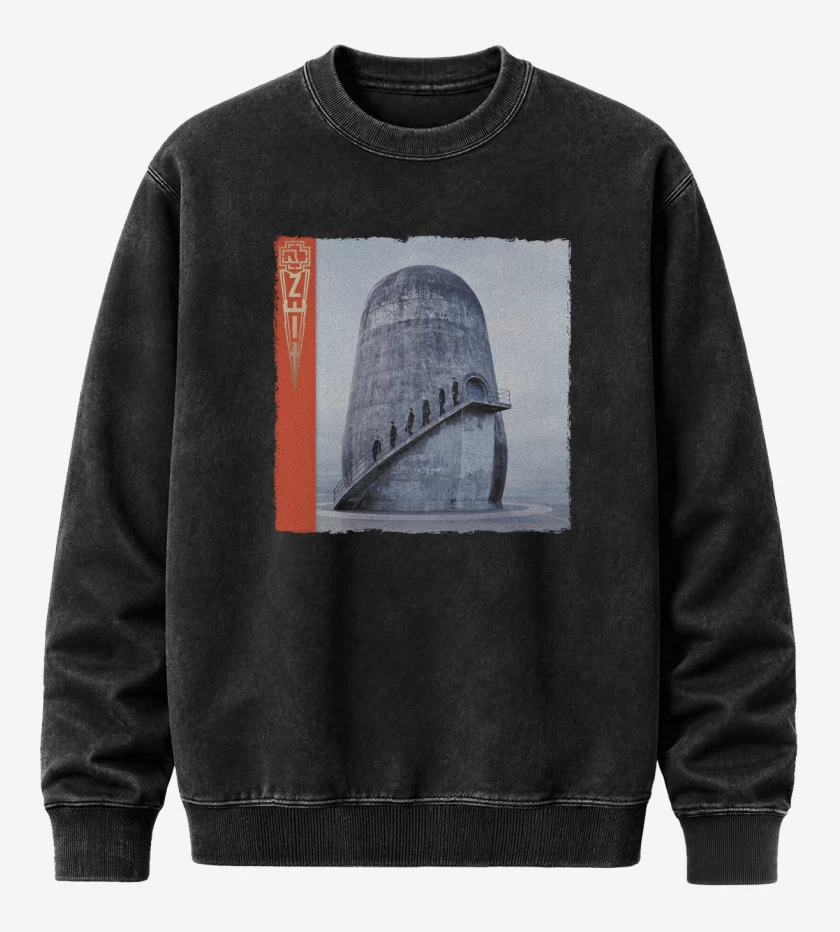 Poleron Polo Acid Wash Negro de Zeit - Rammstein