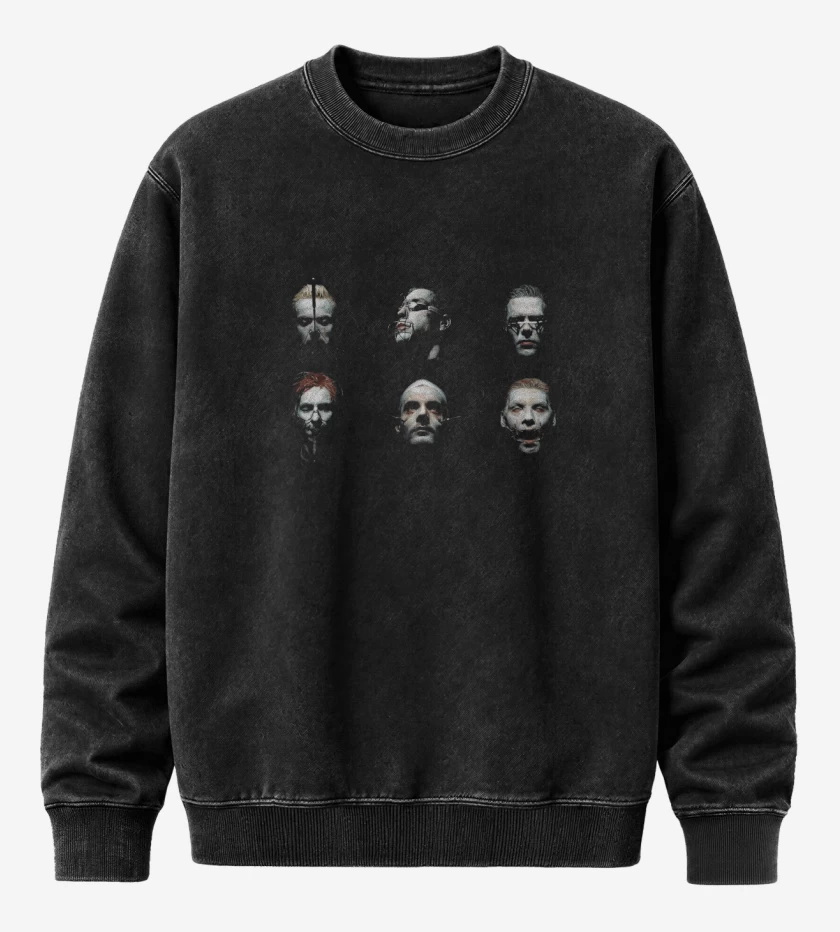 Poleron Polo Acid Wash Negro de Sensucht Cabezas