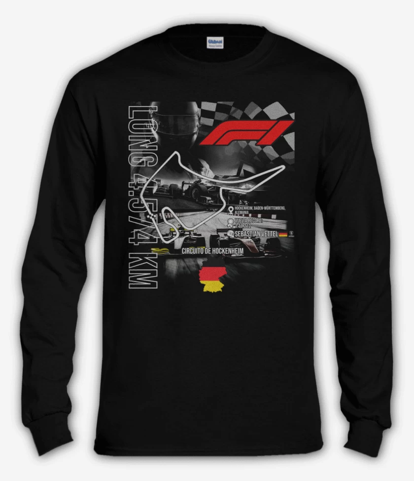 Polera manga larga F1 Circuito de Hockenheim