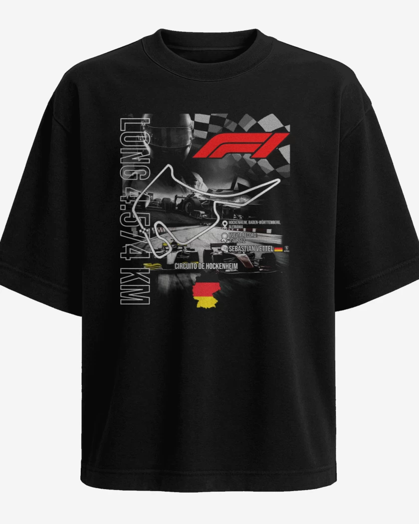 Polera Oversize F1 Circuito de Hockenheim