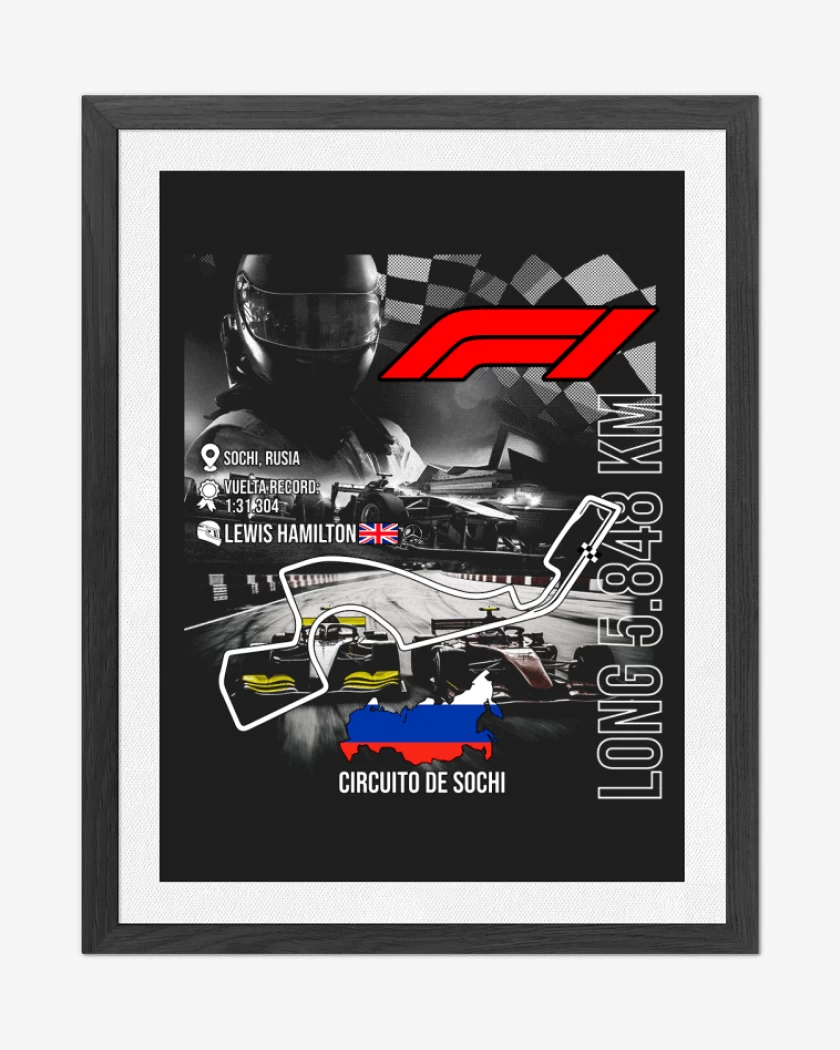 Cuadro decorativo F1 Circuito de Sochi