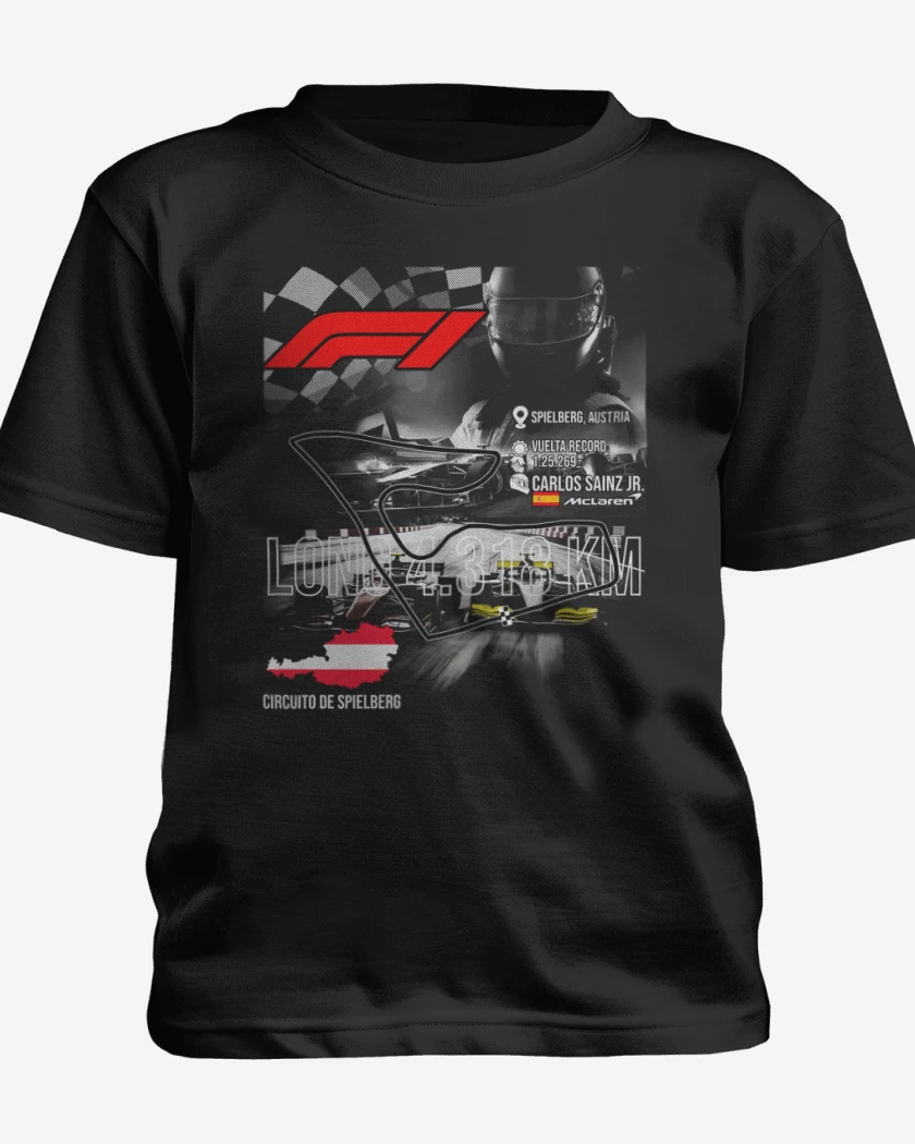 Polera de niño Negro de F1 Circuito de Spielberg