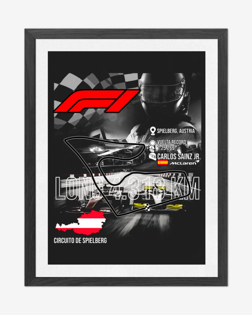 Cuadro decorativo F1 Circuito de Spielberg