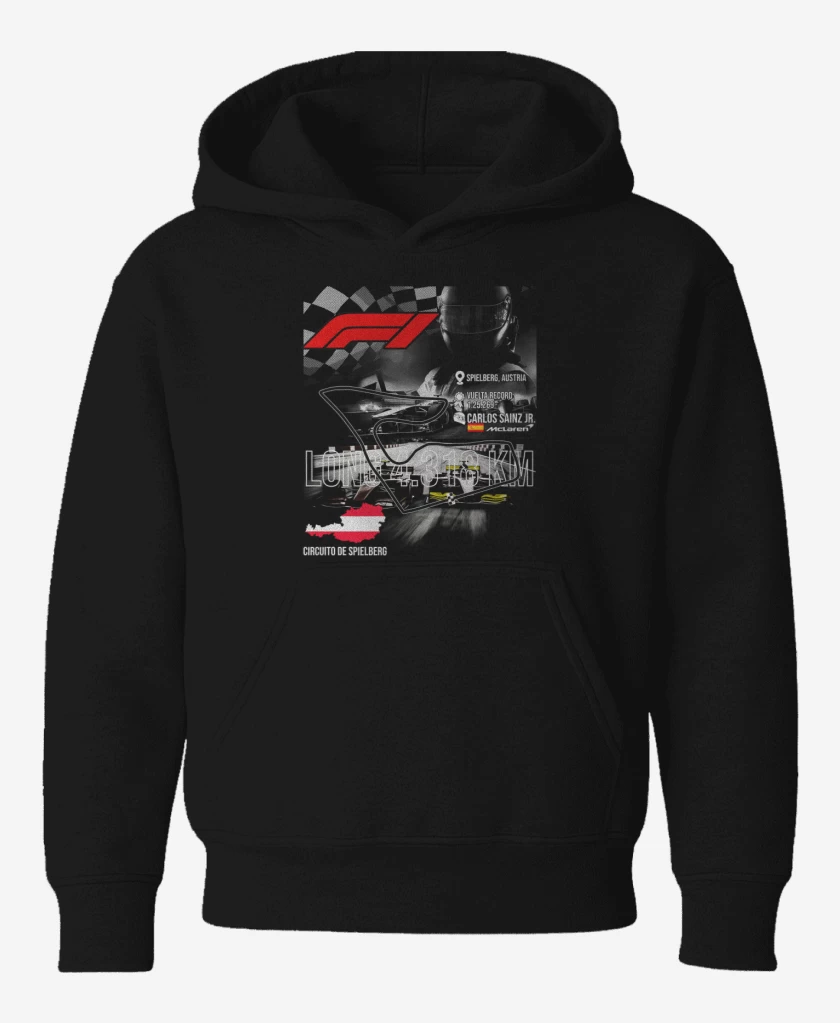 Poleron de niño Negro de F1 Circuito de Spielberg