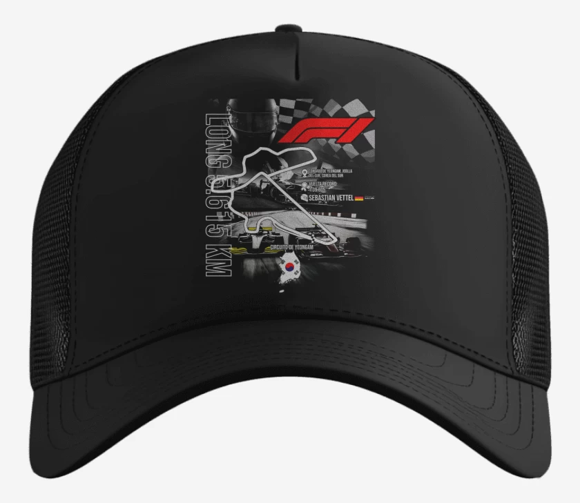 Gorro Negro de F1 Circuito Yeongam