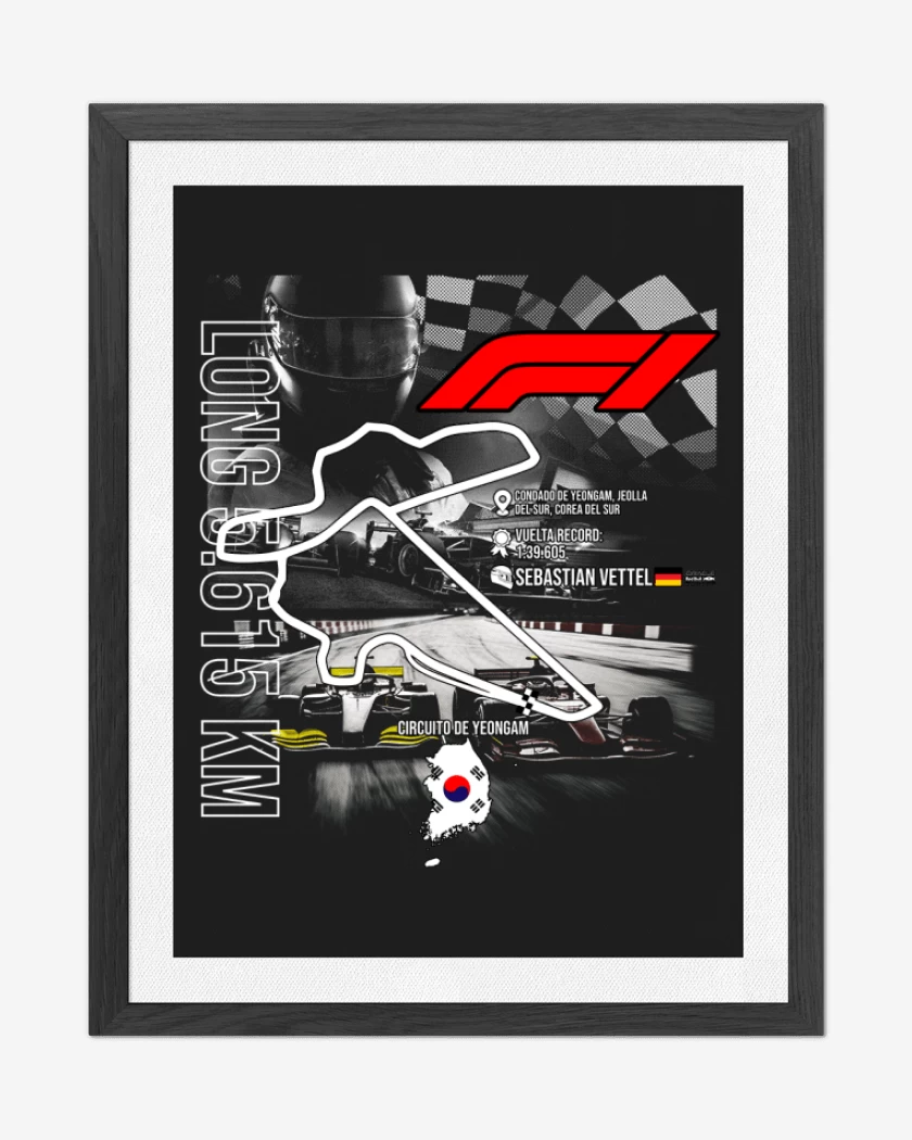Cuadro decorativo F1 Circuito Yeongam