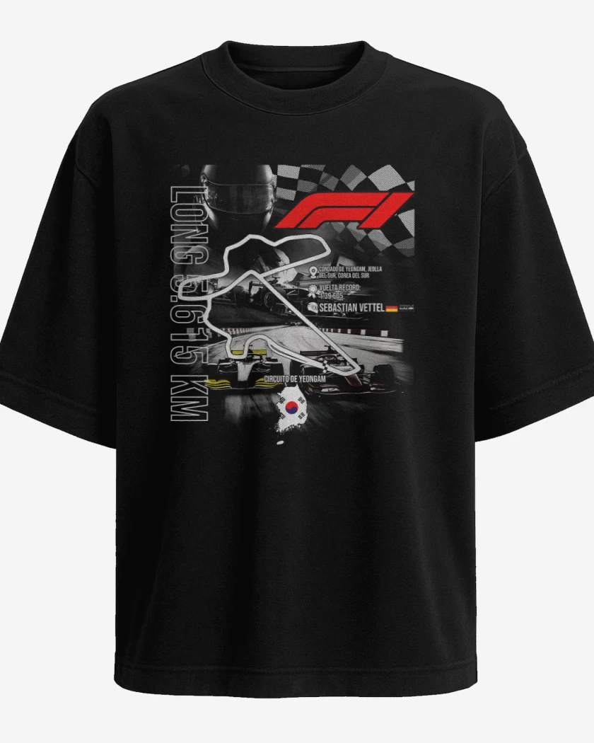 Polera Oversize F1 Circuito Yeongam