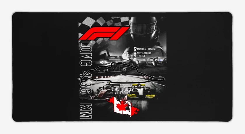 Mouse pad Gamer F1 Circuito de Gilles Villeneuve