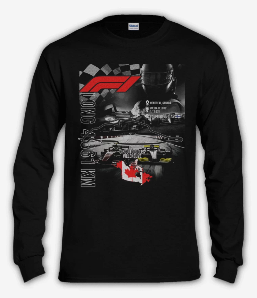 Polera manga larga F1 Circuito de Gilles Villeneuve