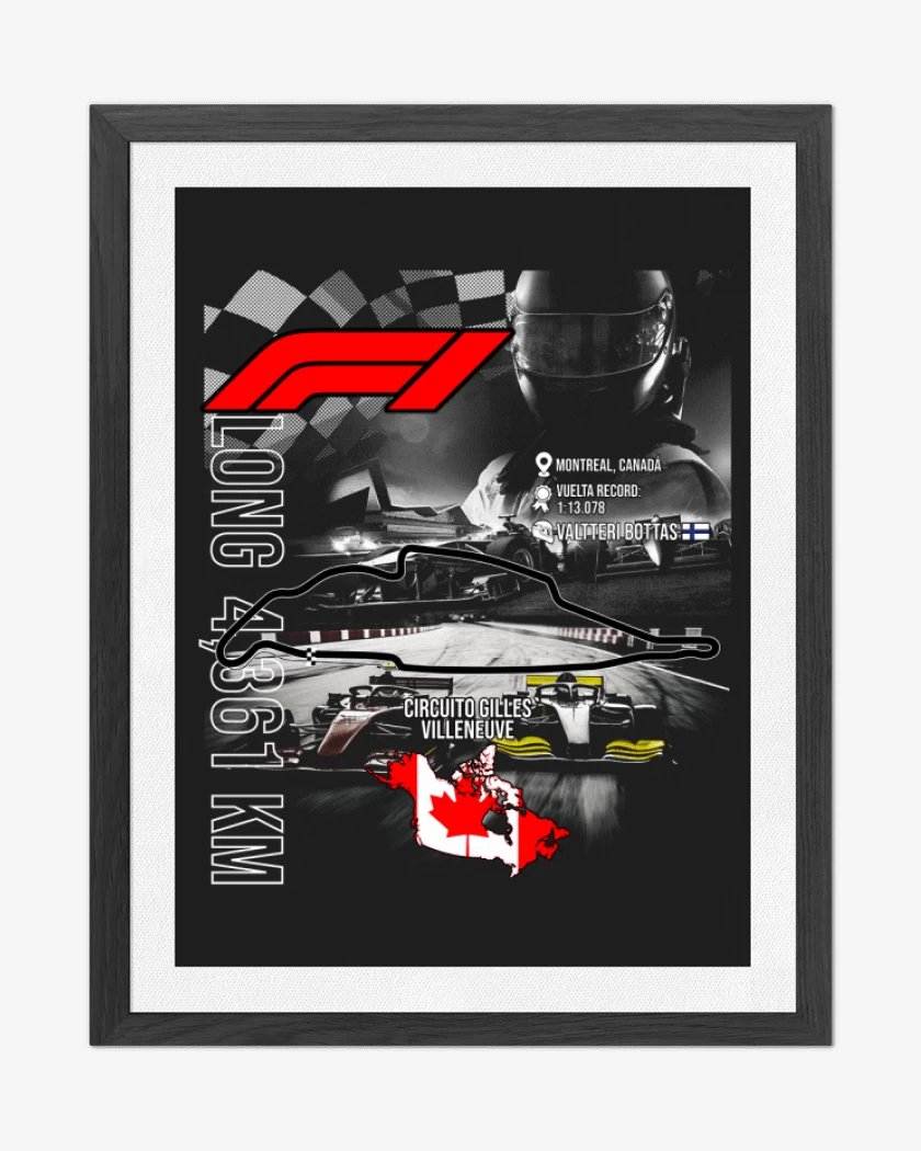 Cuadro decorativo F1 Circuito de Gilles Villeneuve
