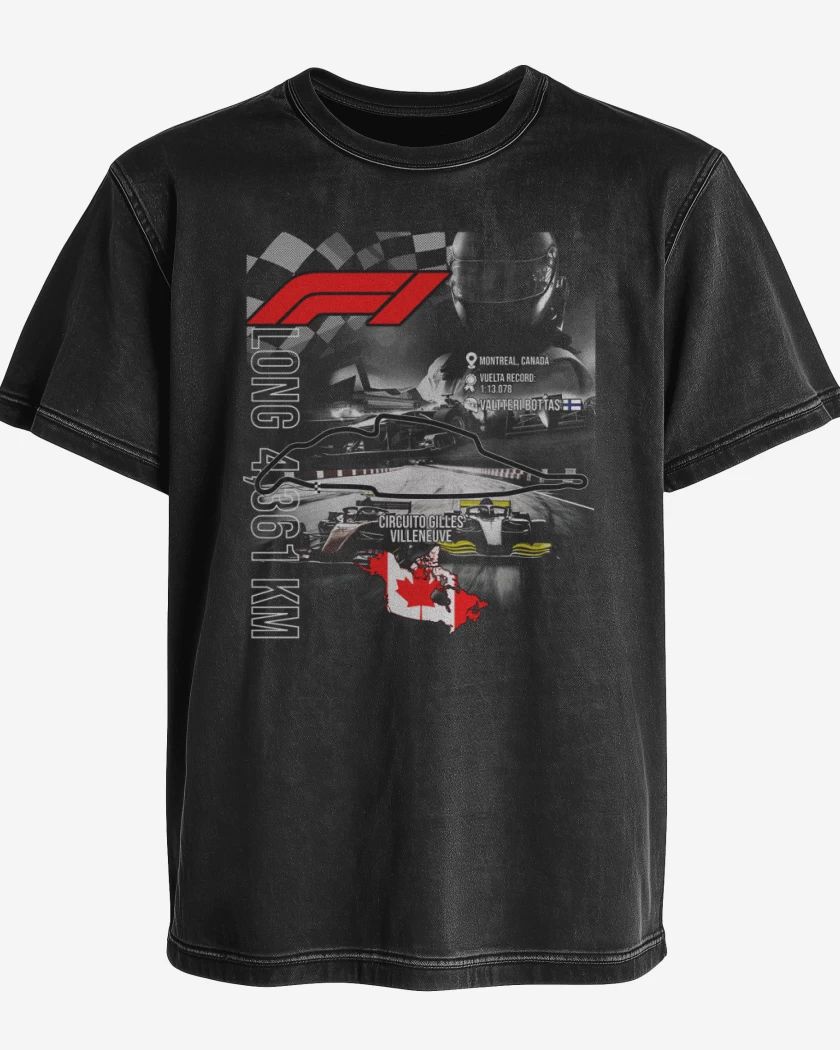 Polera desgastada F1 Circuito de Gilles Villeneuve