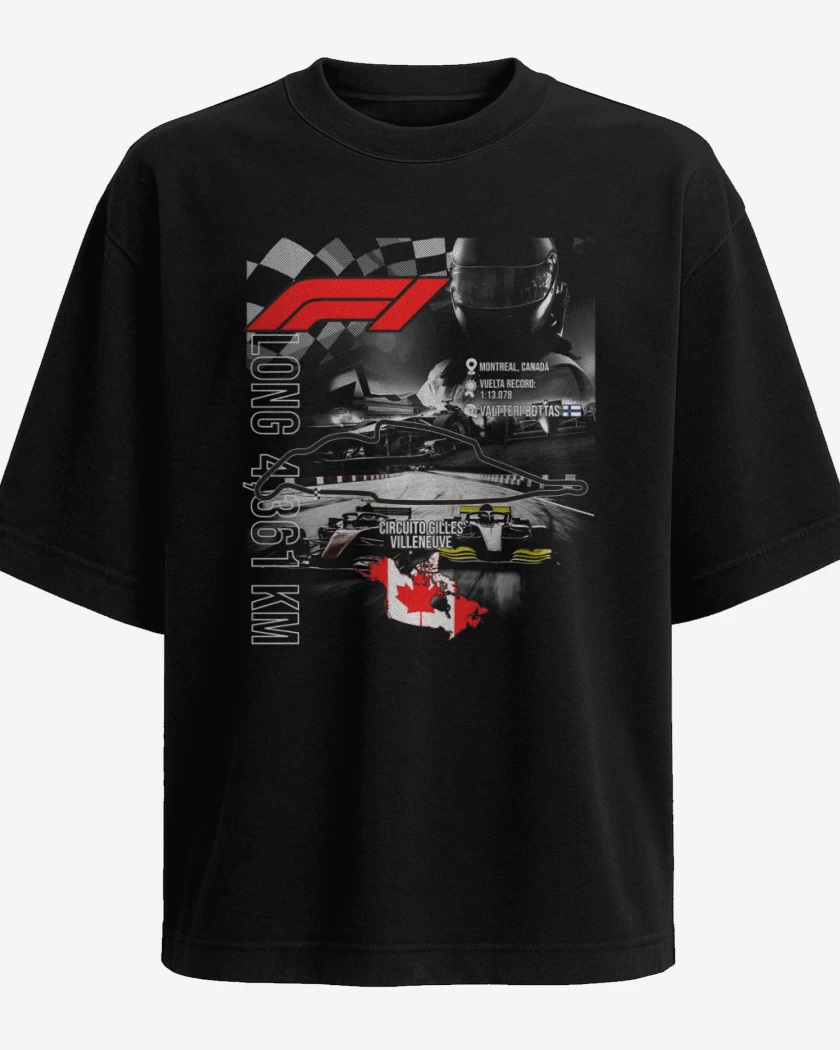 Polera Oversize F1 Circuito de Gilles Villeneuve
