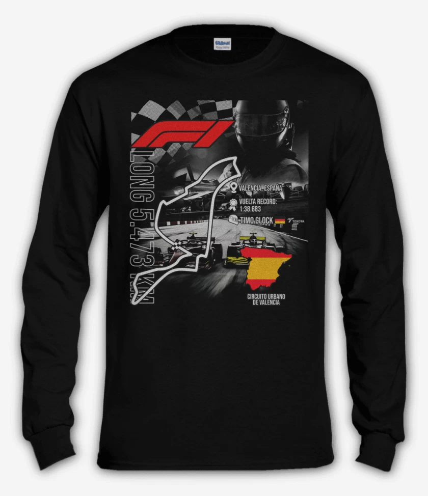 Polera manga larga F1 Circuito urbano de Valencia