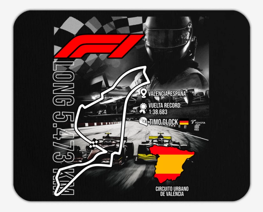 Mousepad F1 Circuito urbano de Valencia