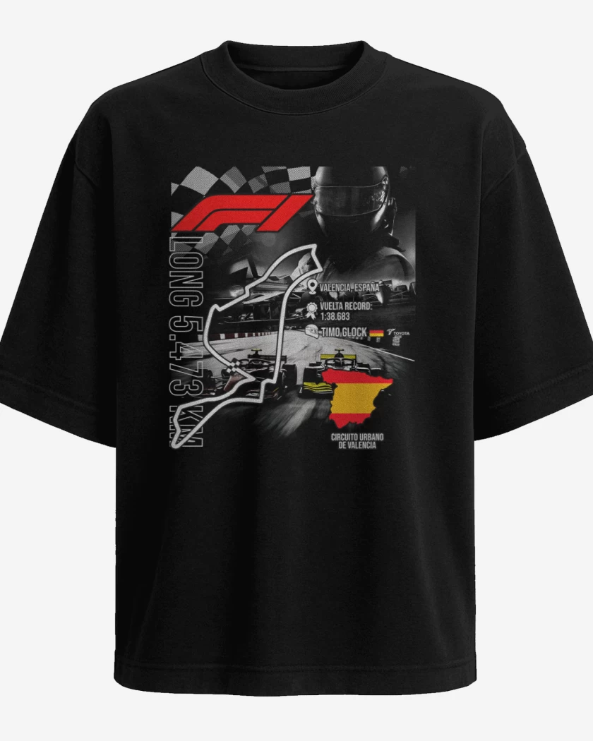 Polera Oversize F1 Circuito urbano de Valencia
