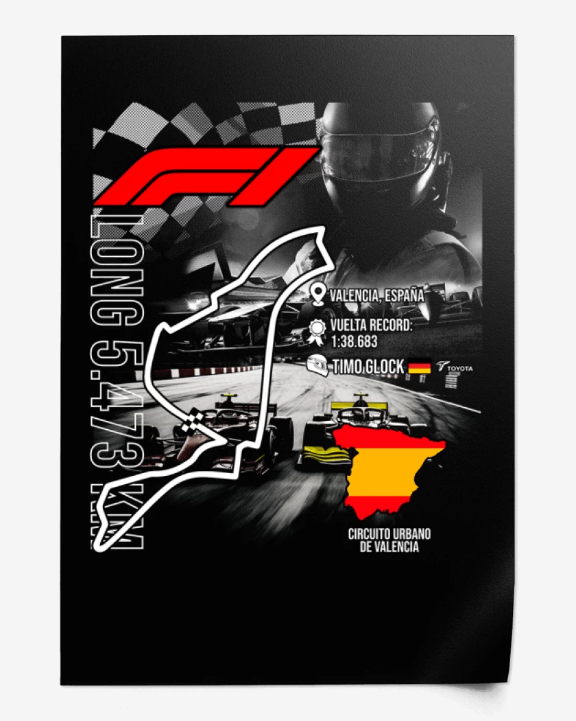 Print F1 Circuito urbano de Valencia