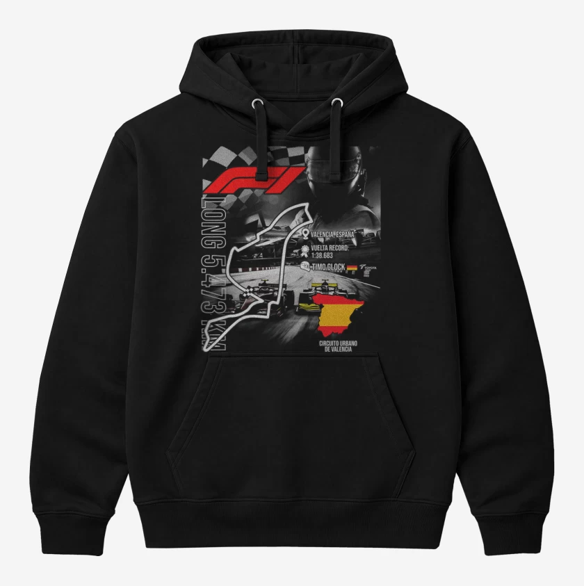 Polerón Canguro Negro de F1 Circuito urbano de Valencia