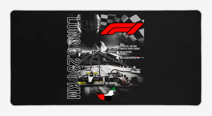 Mouse pad Gamer F1 Circuito Yas Marina