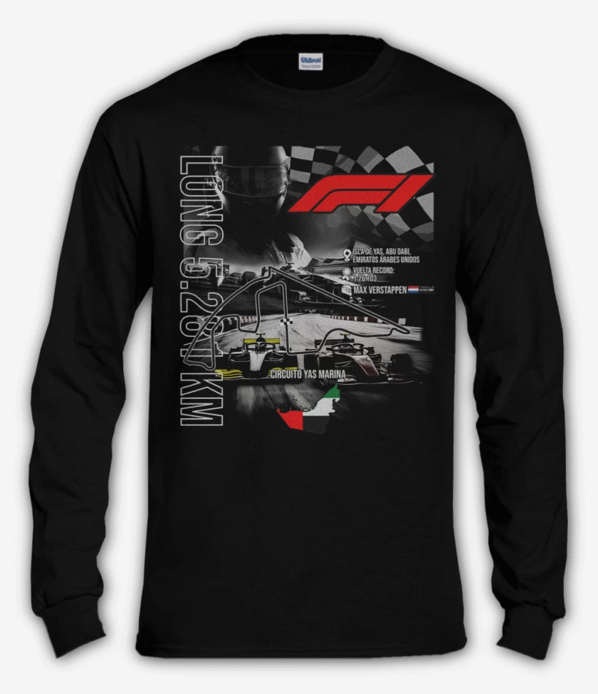 Polera manga larga F1 Circuito Yas Marina