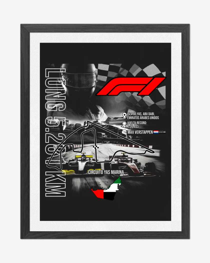 Cuadro decorativo F1 Circuito Yas Marina
