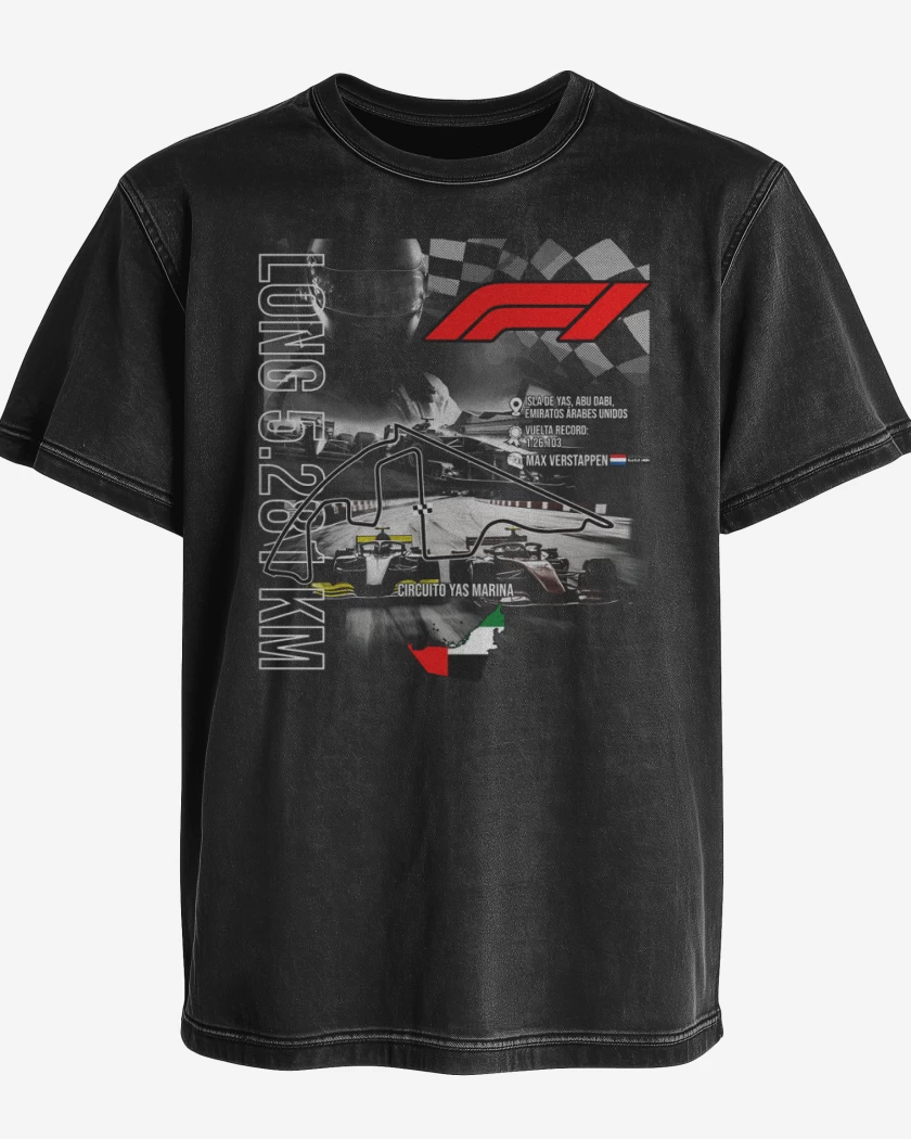 Polera desgastada F1 Circuito Yas Marina