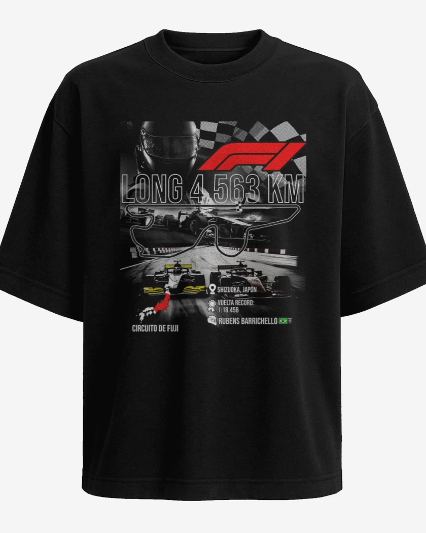 Polera Oversize F1 Circuito de Fuji 