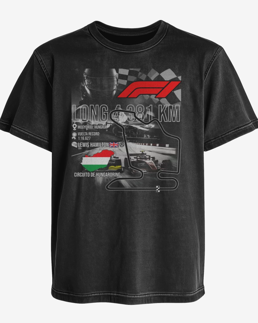 Polera desgastada F1 Circuito de Hungaroring