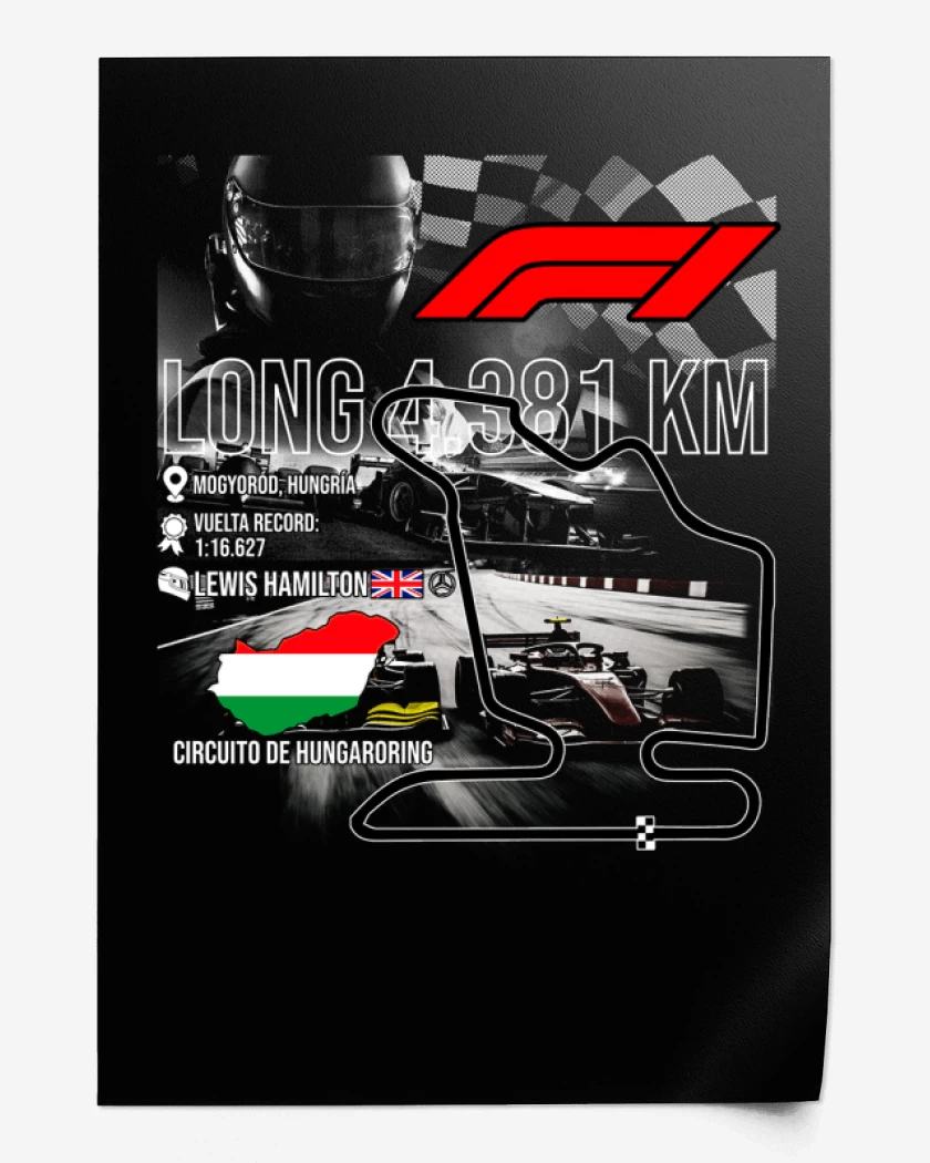 Print F1 Circuito de Hungaroring