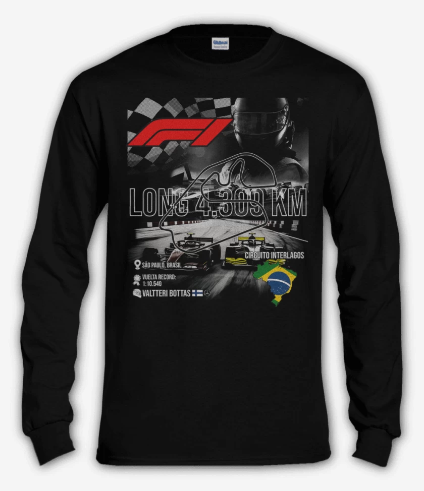 Polera manga larga F1 Circuito de Interlagos