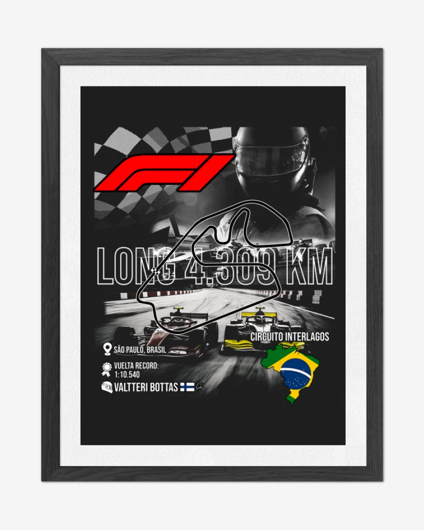 Cuadro decorativo F1 Circuito de Interlagos