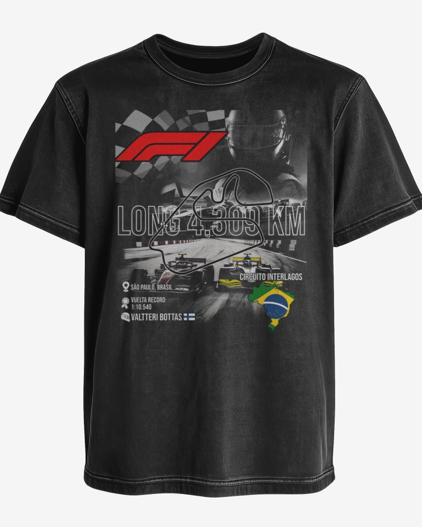 Polera desgastada F1 Circuito de Interlagos