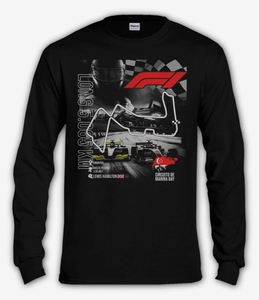Polera manga larga F1 Circuito de Marina Bay