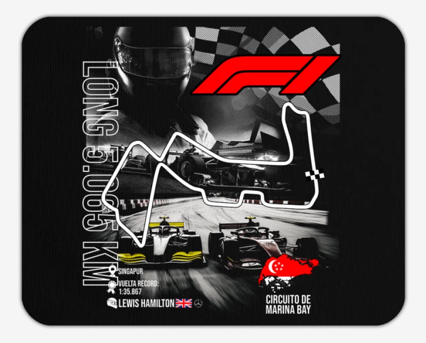 Mousepad F1 Circuito de Marina Bay